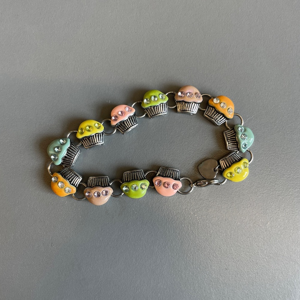 Colorful Cupcake Charm Bracelet